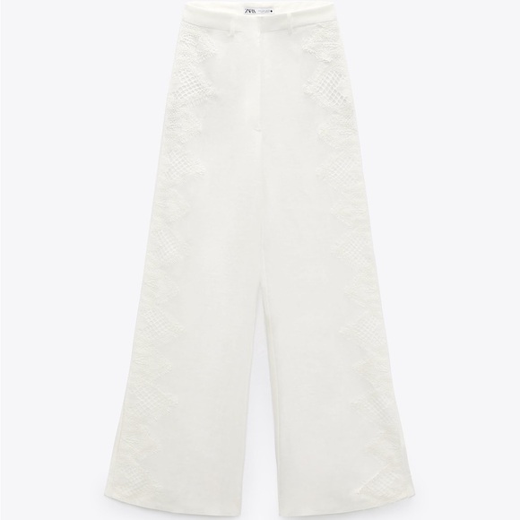 LACE TRIM LINEN TOP & PANTS LIMITED EDITION SIZE L- REF. 7953/936 & 3239/936 - Picture 9 of 16